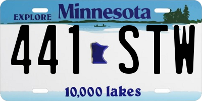 MN license plate 441STW
