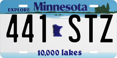 MN license plate 441STZ