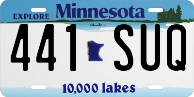MN license plate 441SUQ