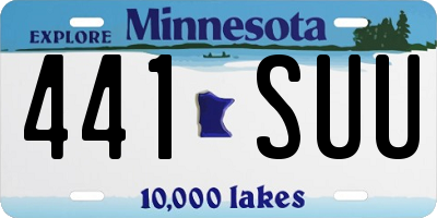 MN license plate 441SUU