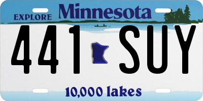 MN license plate 441SUY