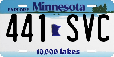 MN license plate 441SVC