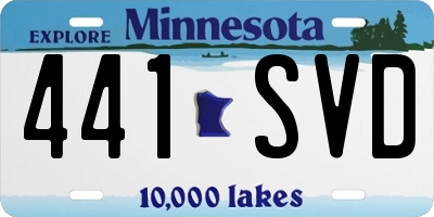 MN license plate 441SVD