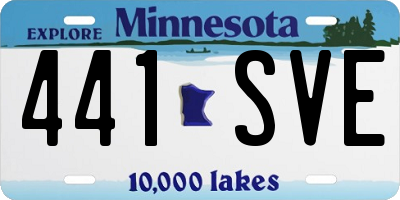 MN license plate 441SVE