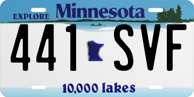 MN license plate 441SVF