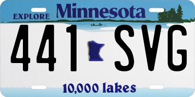 MN license plate 441SVG
