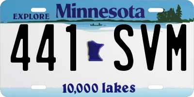 MN license plate 441SVM
