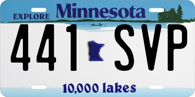 MN license plate 441SVP