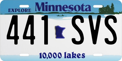 MN license plate 441SVS