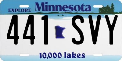 MN license plate 441SVY
