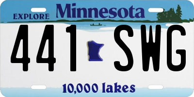 MN license plate 441SWG