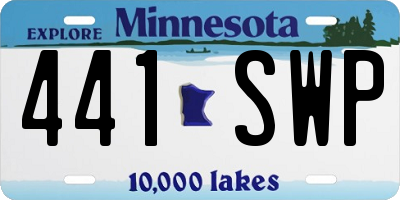 MN license plate 441SWP