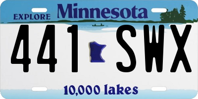 MN license plate 441SWX