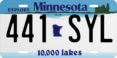 MN license plate 441SYL