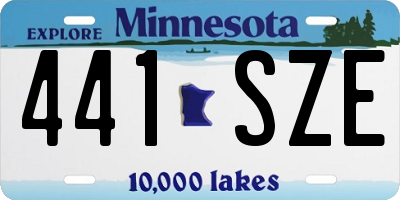 MN license plate 441SZE