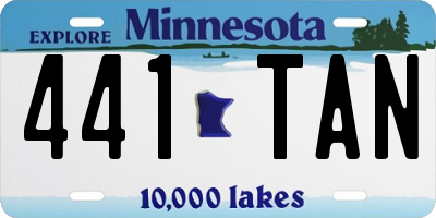 MN license plate 441TAN