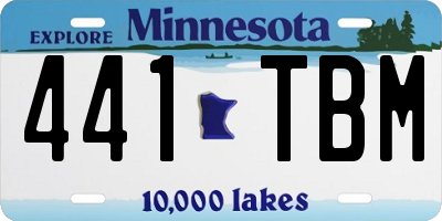 MN license plate 441TBM