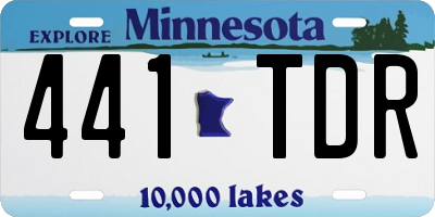MN license plate 441TDR