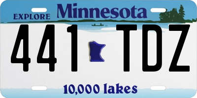MN license plate 441TDZ