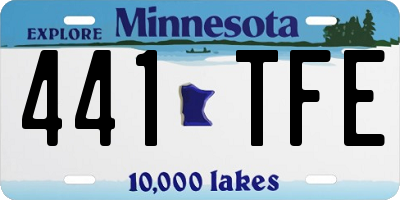 MN license plate 441TFE