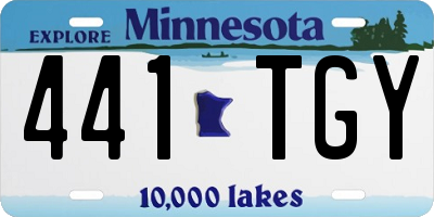 MN license plate 441TGY