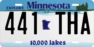 MN license plate 441THA