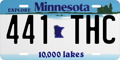 MN license plate 441THC