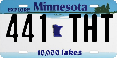 MN license plate 441THT