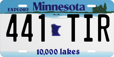 MN license plate 441TIR
