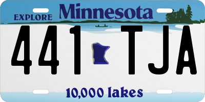 MN license plate 441TJA