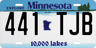 MN license plate 441TJB