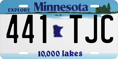 MN license plate 441TJC