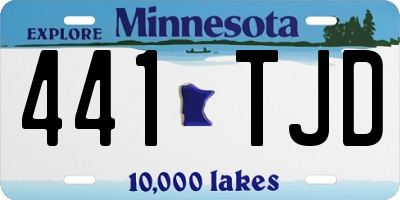 MN license plate 441TJD