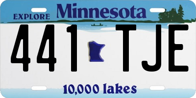 MN license plate 441TJE