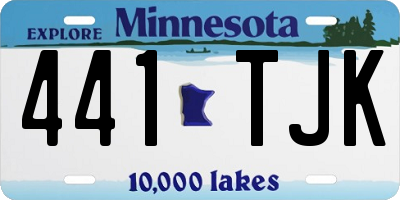 MN license plate 441TJK