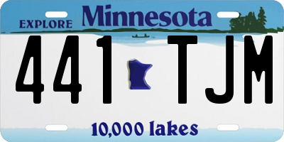 MN license plate 441TJM