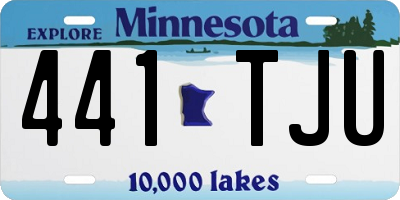 MN license plate 441TJU