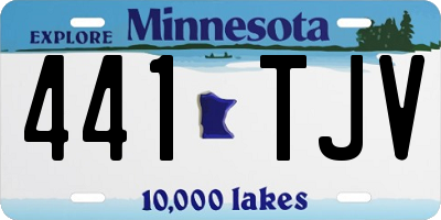MN license plate 441TJV