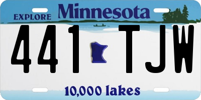 MN license plate 441TJW