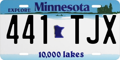MN license plate 441TJX