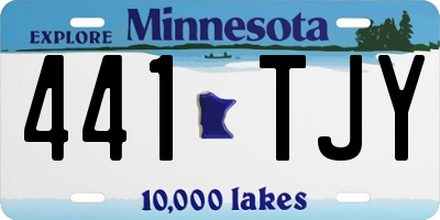 MN license plate 441TJY