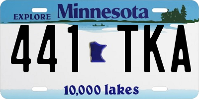 MN license plate 441TKA