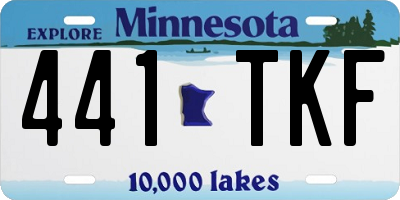MN license plate 441TKF