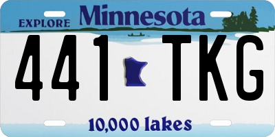 MN license plate 441TKG