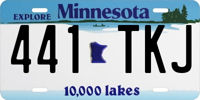 MN license plate 441TKJ