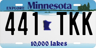 MN license plate 441TKK