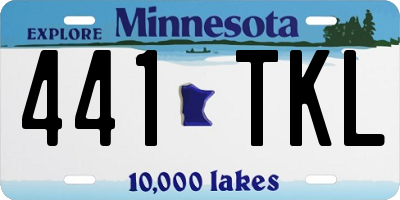 MN license plate 441TKL