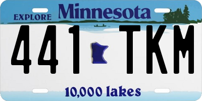 MN license plate 441TKM