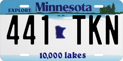 MN license plate 441TKN