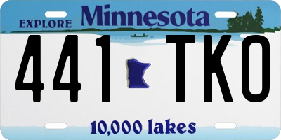 MN license plate 441TKO